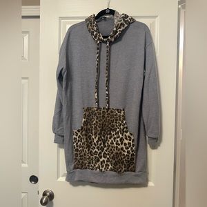 White birch tunic sweater.  Size Medium.